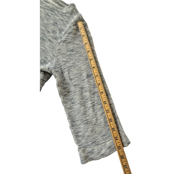 Womens 3/4 Sleeve Cotton Blue White Space Dyed Pullover SM J. Jill Pure Jill - Picture 8 of 8